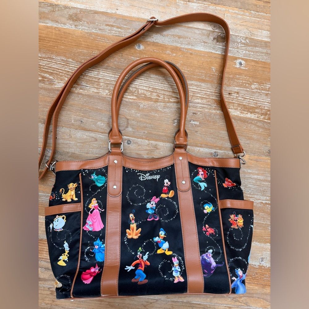 Bradford Exchange Disney “Carry The Magic” Tote Bag Faux Leather Handbag Purse